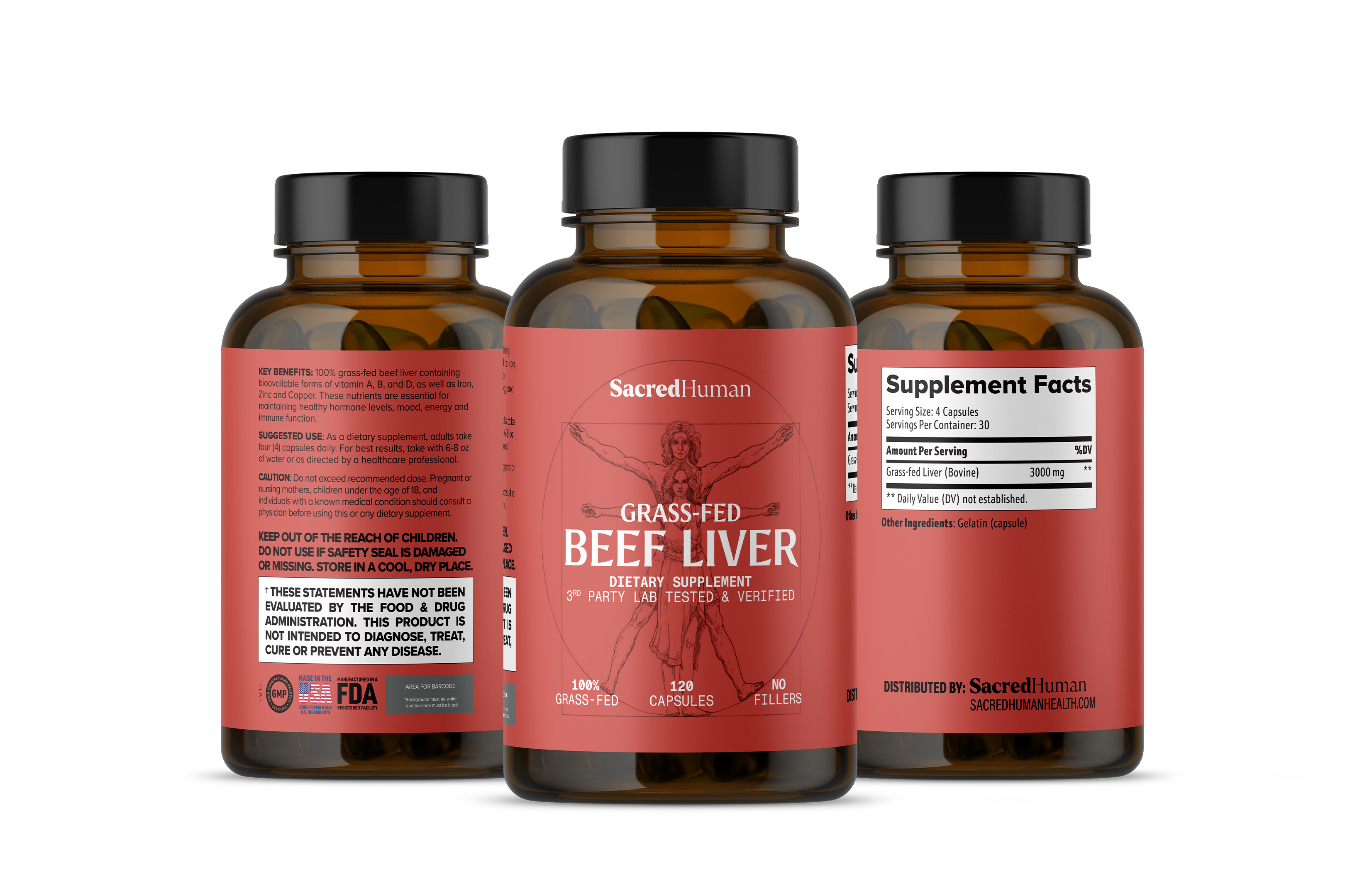 SacredHuman - Grass Fed Beef Liver
