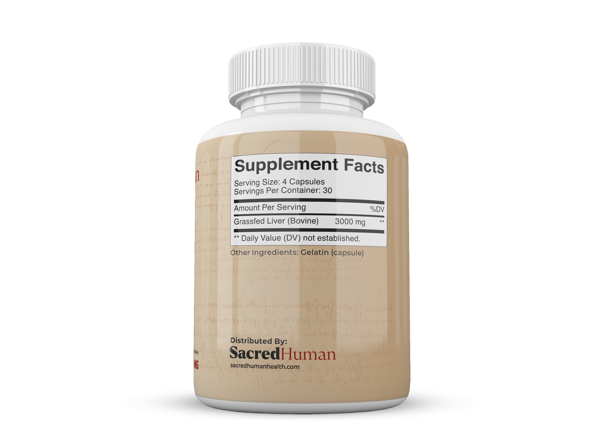 Scarded Human Grass Fed Beef Liver | Sacred Human Health