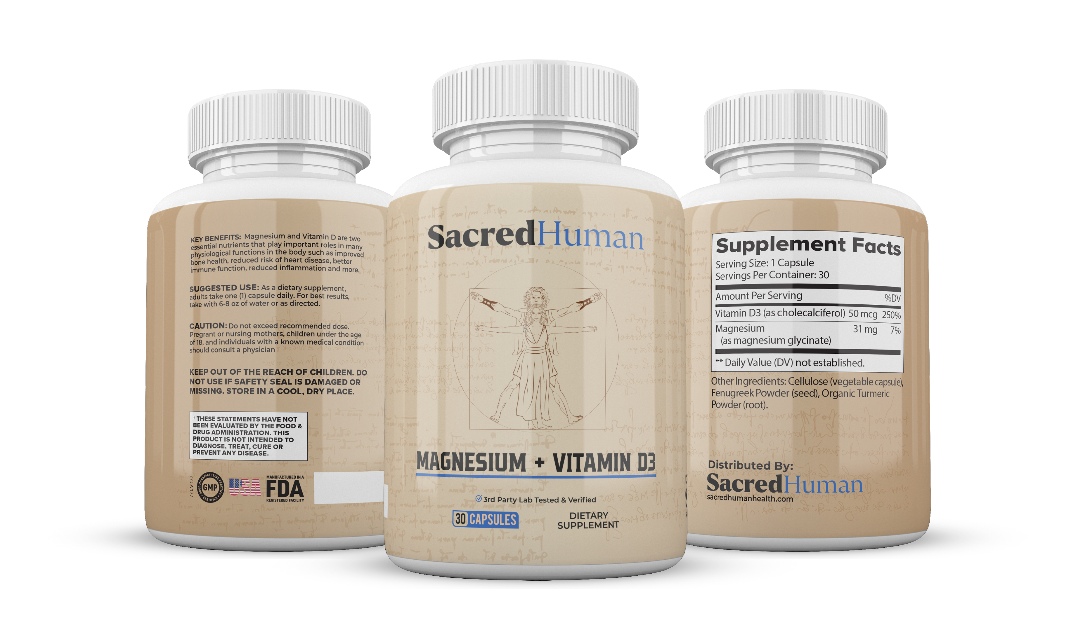 SacredHuman - Magnesium with Vitamin D