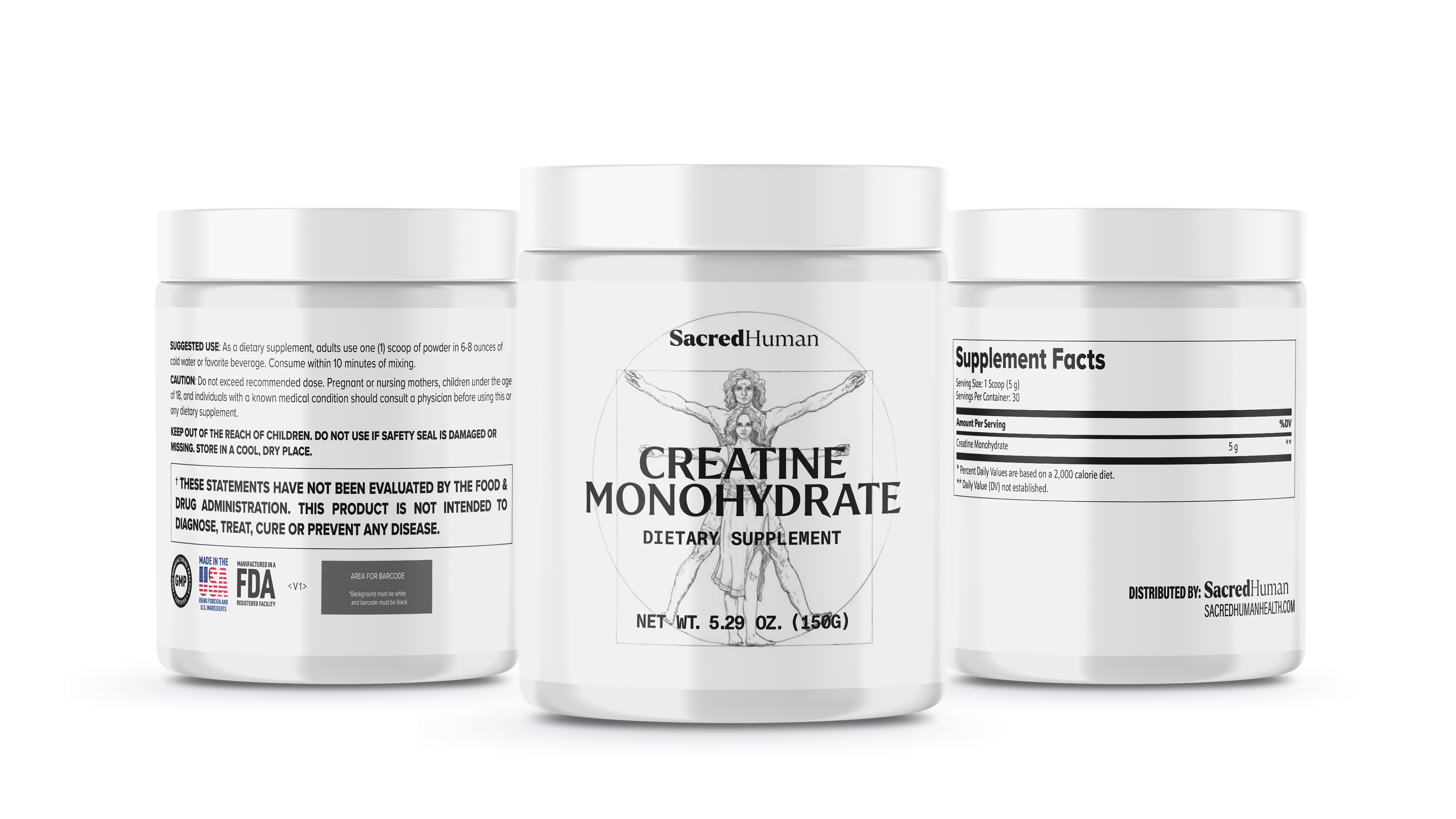 SacredHuman - Creatine Monohydrate