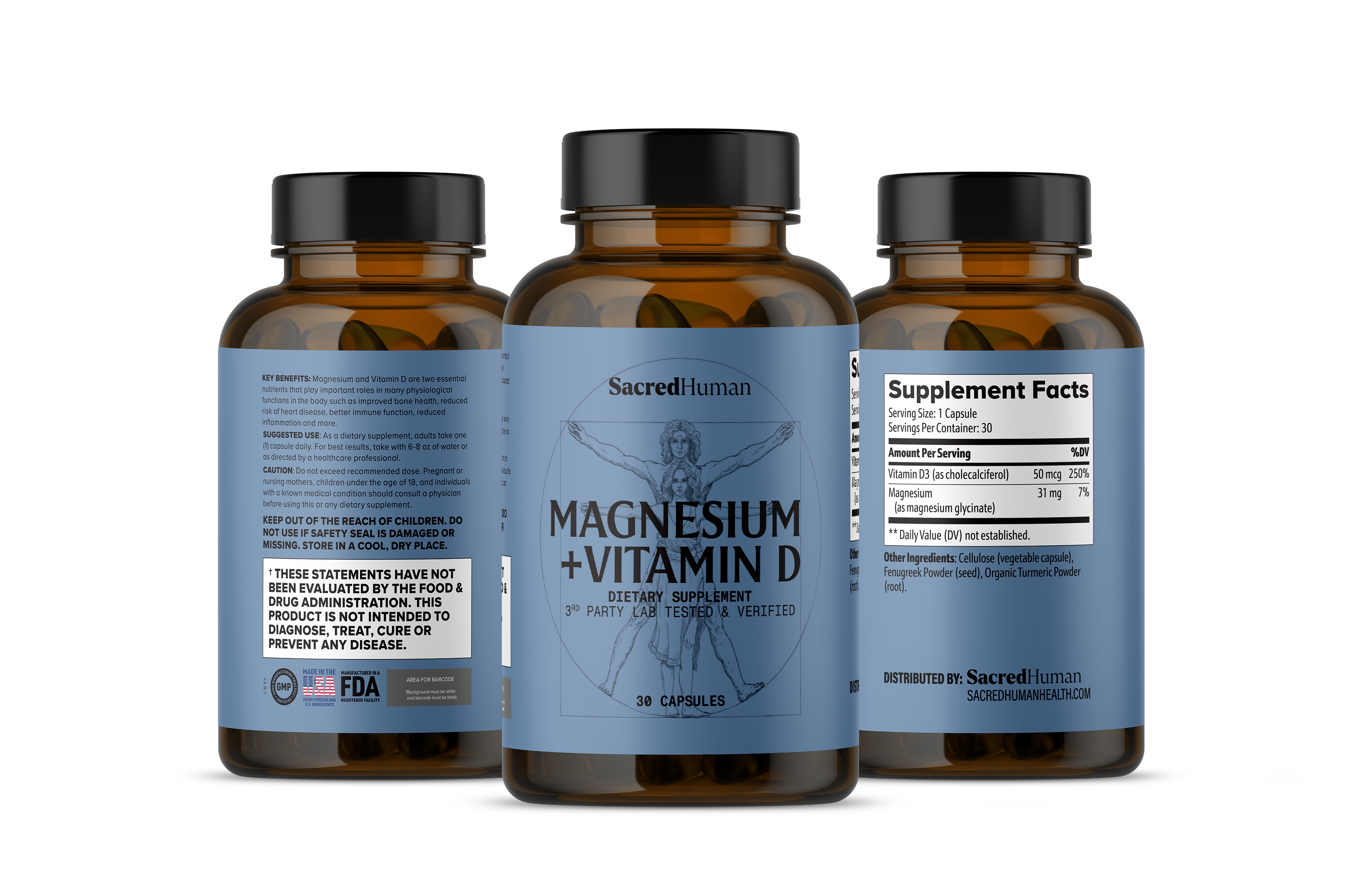 SacredHuman - Magnesium with Vitamin D