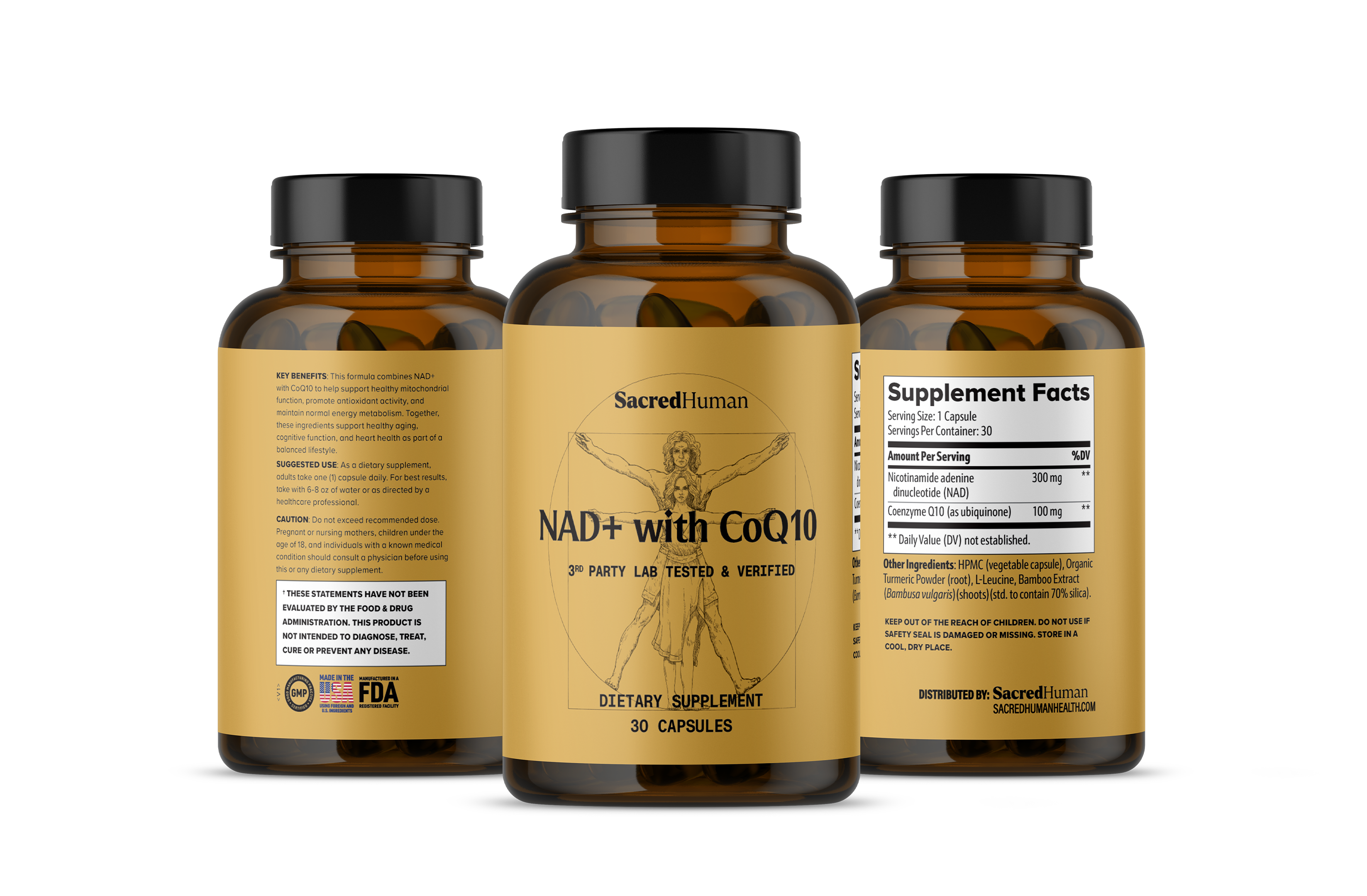 SacredHuman NAD+ with CoQ10